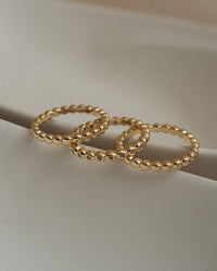 Beaded Diamonte Ring Set- Silver View 4