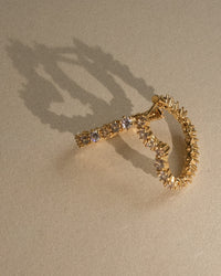 Diamond Heart Bijoux Hoops- Gold (Ships Late April) View 5