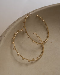 Stardust Statement Hoops- Gold View 4
