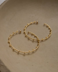 Stardust Statement Hoops- Silver View 5