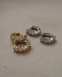 Diamond Bijoux Huggies- Silver View 3