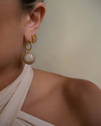 Diamond Bijoux Huggies- Gold View 5
