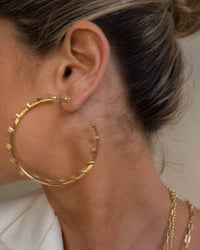 Stardust Statement Hoops- Gold View 7