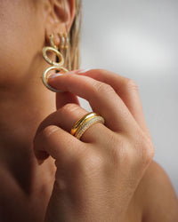 Double Amalfi Ring- Gold View 2