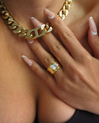 Lola Stone Statement Ring- Gold View 11