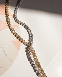 Ballier Bezel Tennis Necklace- Silver View 3