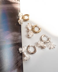 Rock Candy Pearl Huggies- Silver View 4