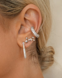 Pave Amalfi Ear Cuff- Silver view 2