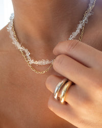 Rock Candy Necklace Duo- Gold View 2