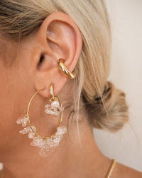 Rock Candy Wire Hoops- Gold view 2
