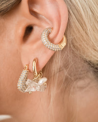 Pave Amalfi Ear Cuff- Gold view 2