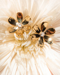 Daisy Statement Studs- Gold View 3