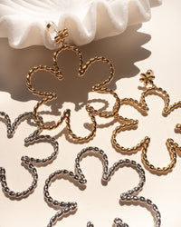 Daisy Rope Earrings- Gold view 2