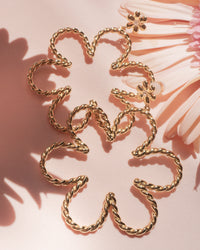 Daisy Rope Earrings- Gold View 3
