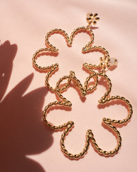 Daisy Rope Earrings- Silver View 4
