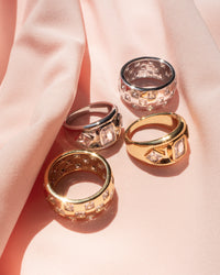 Baguette Bezel Signet Ring- Gold View 6