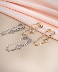 Mixte Chain Studs- Silver view 2
