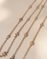 Daisy Charm Belly Chain- Silver View 4