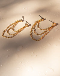 Mixte Cascading Chain Studs- Gold View 3