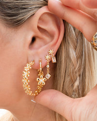 Daisy Chain Studs Set- Gold View 4