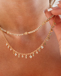 Daisy Ballier Chain Necklace- Gold View 2