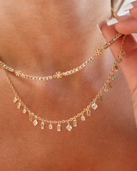 Daisy Ballier Chain Necklace- Gold view 2