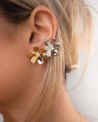 Daisy Statement Studs- Gold view 2