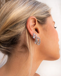 Daisy Chain Studs Set- Silver View 3