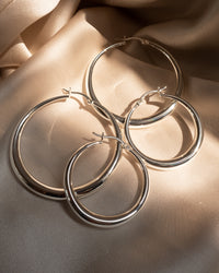 Baby Lucca Hoops- Silver View 3