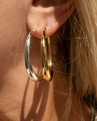 Baby Lucca Hoops- Silver View 2