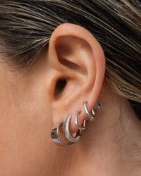Baby Margot Hoops- Silver View 2