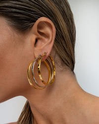 XL Celine Hoops- Gold View 6