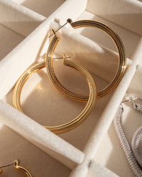 XL Cher Hoops- Gold View 2