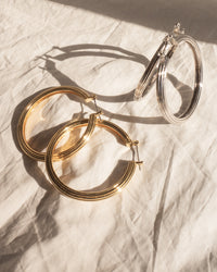 XL Cher Hoops- Silver View 2