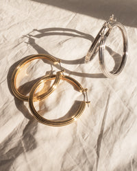 XL Cher Hoops- Gold View 6