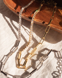Ballier Chain Link Necklace- Silver View 4