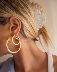 XL Cher Hoops- Gold View 3