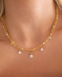 Dionne Link Necklace- Gold View 2