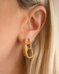 Carabiner Hoops- Gold view 2
