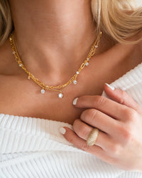 XL Pave Tube Ring- Gold View 3