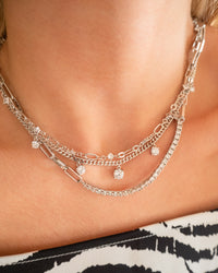 Dionne Link Necklace- Silver View 2