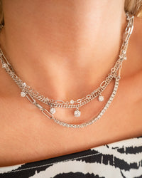Dionne Link Necklace- Silver view 2