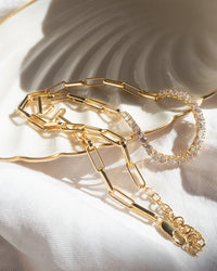 Ballier Chain Link Necklace- Gold view 2