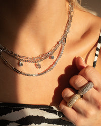 Dionne Link Necklace- Silver View 4