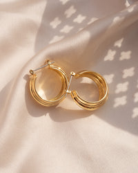 Rosetta Hoops- Gold view 2