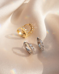 Pave Sofia Huggies- Gold View 3