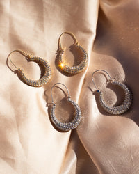 Pave Martina Hoops- Silver View 3
