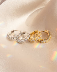 Pave Sofia Huggies- Gold View 5