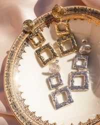 Ceaser Statement Earrings- Silver View 3