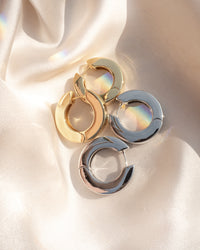 Coco Hinge Hoops- Silver View 2